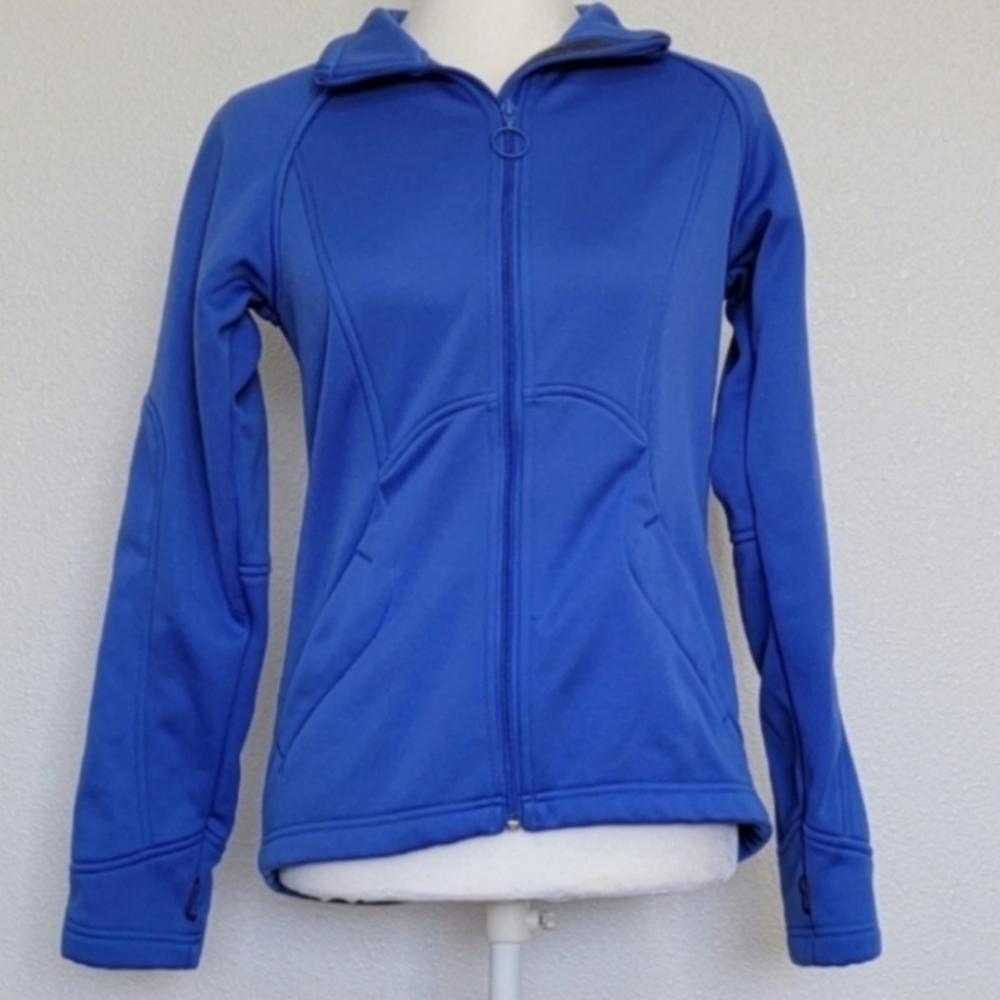 Columbia Periwinkle Blue Mock Neck Fleece Lined Interchange Jacket Size Small